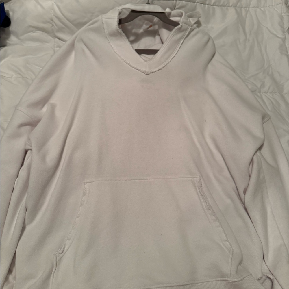 aerie White V-Neck Sweater